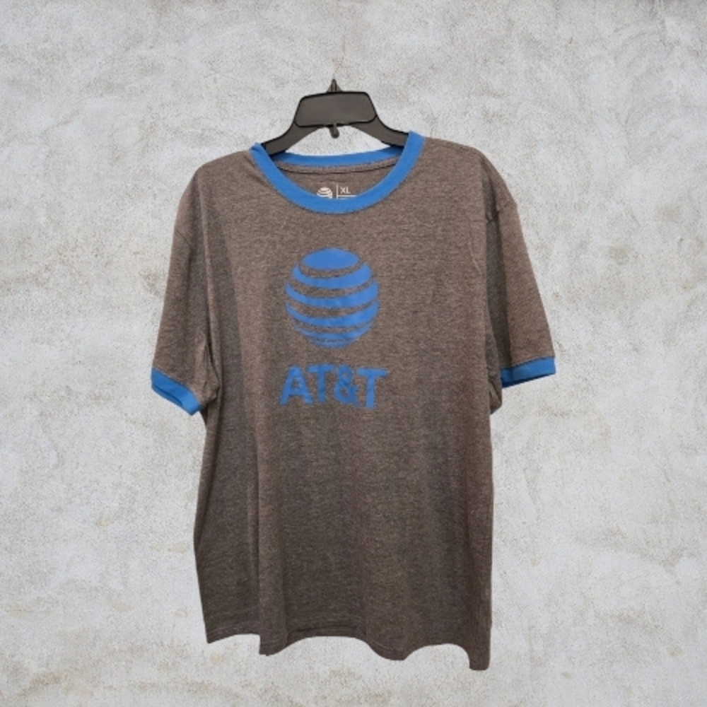 AT&T Gray and Blue Logo Men's T-Shirt New XL